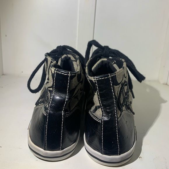 Black Coach High Top Sneakers - Picture 3 of 5